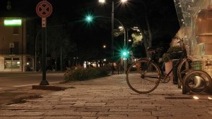 notte luci strada